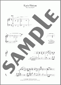 Kyrie Eleison From Mass No.12(Wolfgang Amadeus Mozart) 楽譜 ピアノ（ソロ） ダウンロード