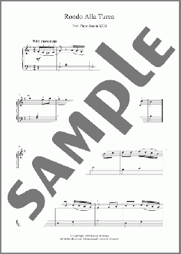 Rondo Alla Turca From Piano Sonata K331(Wolfgang Amadeus Mozart) 楽譜 ピアノ（ソロ） ダウンロード