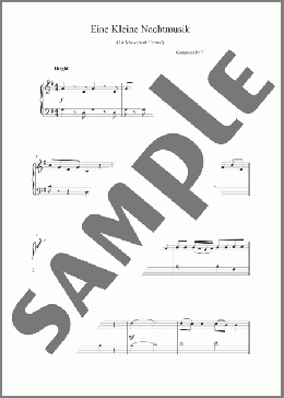 Eine Kleine Nachtmusik(Wolfgang Amadeus Mozart) 楽譜 ピアノ（ソロ） ダウンロード