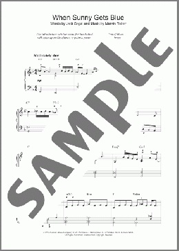 When Sunny Gets Blue(Jack Segal) 楽譜 ピアノ（ソロ） ダウンロード