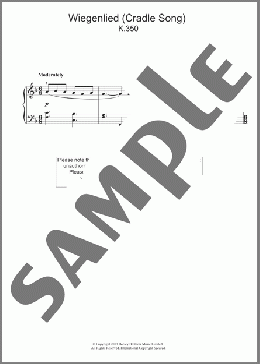 Song: Lullaby(Wolfgang Amadeus Mozart) 楽譜 ピアノ（ソロ） ダウンロード