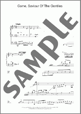 Come, Saviour Of The Gentiles(Johann Sebastian Bach) 楽譜 その他 ダウンロード