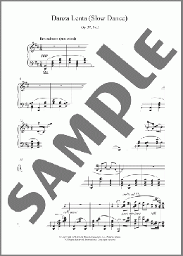 Danza Lenta Op37 No1(Enrique Granados) 楽譜 ピアノ（ソロ） ダウンロード