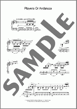 Playera Or Andaluza(Enrique Granados) 楽譜 ピアノ（ソロ） ダウンロード