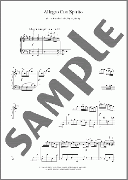 Allegro Con Spirito Op12 No1(J Hook) 楽譜 ピアノ（ソロ） ダウンロード