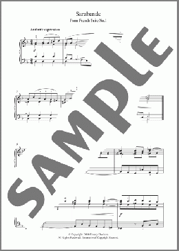 Sarabande From Cello Suite in E Flat(Johann Sebastian Bach) 楽譜 ピアノ（ソロ） ダウンロード