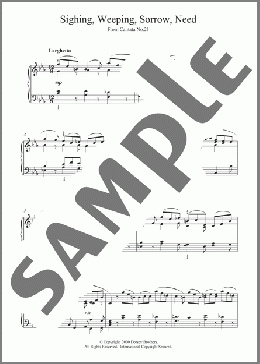 Sighing, Weeping, Sorrow, Need(Johann Sebastian Bach) 楽譜 ピアノ（ソロ） ダウンロード