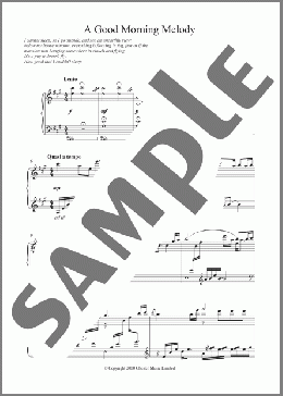 A Good Morning Melody(Zbigniew Preisner) 楽譜 ピアノ（ソロ） ダウンロード