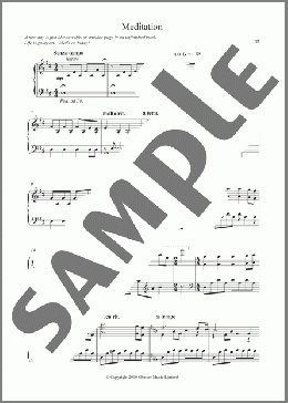 Meditation(Zbigniew Preisner) 楽譜 ピアノ（ソロ） ダウンロード