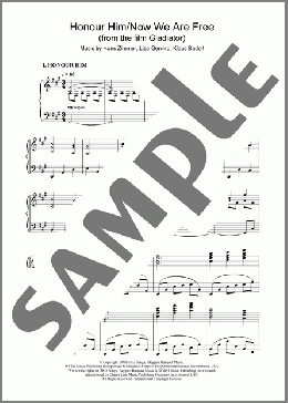 Now We Are Free (from Gladiator)(Hans Zimmer/Klaus Badelt) 楽譜 ピアノ（ソロ） ダウンロード