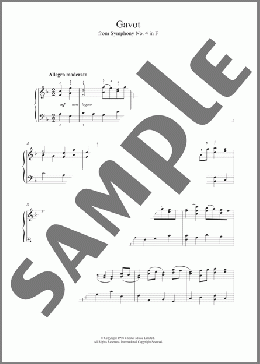 Gavot(William Boyce) 楽譜 ピアノ & ボーカル & ギター ダウンロード
