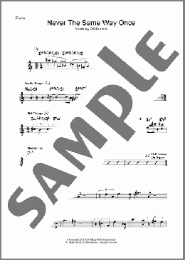 Never The Same Way Once(Bill Bruford) 楽譜 ピアノ（ソロ） ダウンロード