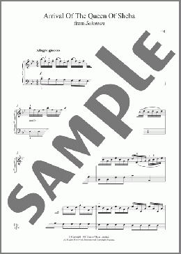 The Arrival Of The Queen Of Sheba (from Solomon)(George Frideric Handel) 楽譜 ピアノ（ソロ） ダウンロード