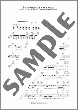 Somewhere Only We Know(Keane) 楽譜 その他 ダウンロード