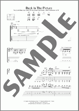 Back In The Picture(The Rasmus) 楽譜 ギター（ソロ） ダウンロード