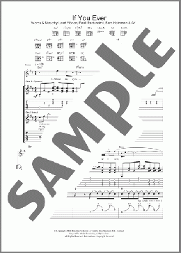 If You Ever(The Rasmus) 楽譜 ギター（ソロ） ダウンロード