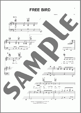 Free Bird(Lynyrd Skynyrd) 楽譜 ピアノ & ボーカル & ギター ダウンロード