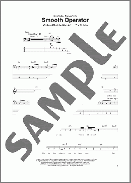 Smooth Operator(Sade) 楽譜 ベース ダウンロード