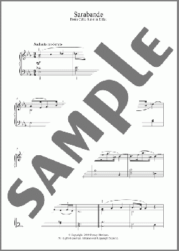 Sarabande From French Suite No.1(Johann Sebastian Bach) 楽譜 ピアノ（ソロ） ダウンロード