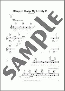 Sleep, O Sleep, My Lovely Child(Traditional Italian Carol) 楽譜 ウクレレ（弾き語り） ダウンロード