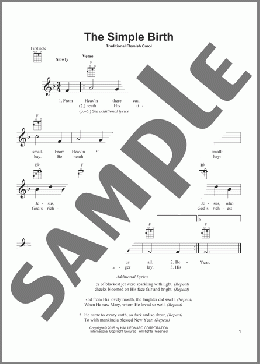 The Simple Birth(Traditional Flemish Carol) 楽譜 ウクレレ（弾き語り） ダウンロード