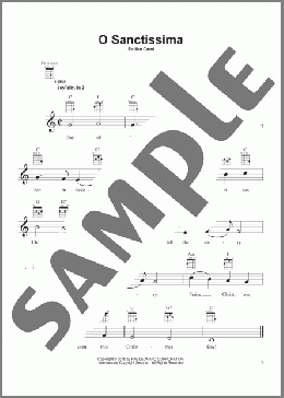 O Sanctissima(Sicilian Carol) 楽譜 ウクレレ（弾き語り） ダウンロード
