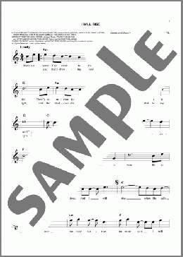 I Will Rise(Chris Tomlin) 楽譜 その他 ダウンロード
