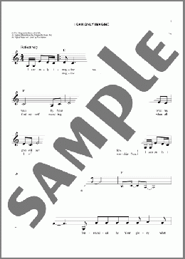 I Can Only Imagine(Mercy Me) 楽譜 その他 ダウンロード