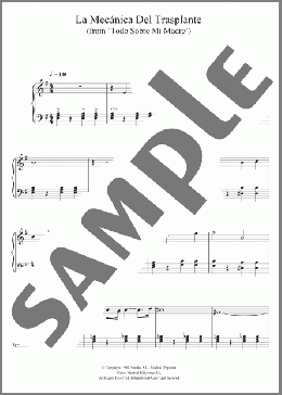 La Mecanica Del Transplante (from ”Todo Sobre Mi Madre”)(Alberto Iglesias) 楽譜 ピアノ（ソロ） ダウンロード