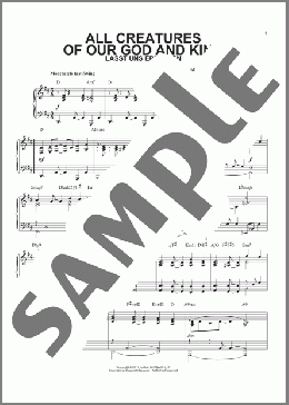 All Creatures Of Our God And King [Jazz version](Geistliche Kirchengesang) 楽譜 ピアノ（ソロ） ダウンロード