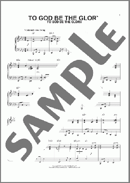 To God Be The Glory [Jazz version](Fanny J. Crosby) 楽譜 ピアノ（ソロ） ダウンロード