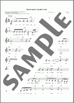 Breaking Up Is Hard To Do(Neil Sedaka/Partridge Family) 楽譜 その他 ダウンロード