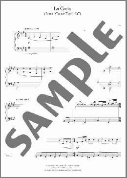 La Carta (from ”Carne Tremula”)(Alberto Iglesias) 楽譜 ピアノ（ソロ） ダウンロード