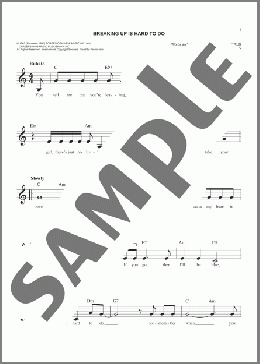 Breaking Up Is Hard To Do(Neil Sedaka/Partridge Family) 楽譜 その他 ダウンロード