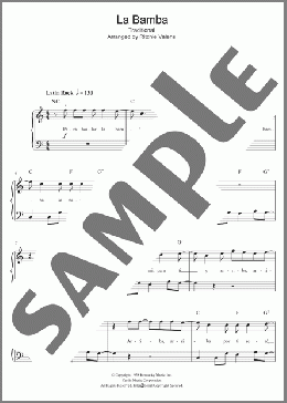 La Bamba(Ritchie Valens) 楽譜 ピアノ（ソロ） ダウンロード