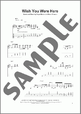 Wish You Were Here(Pink Floyd) 楽譜 ギタースコア ダウンロード
