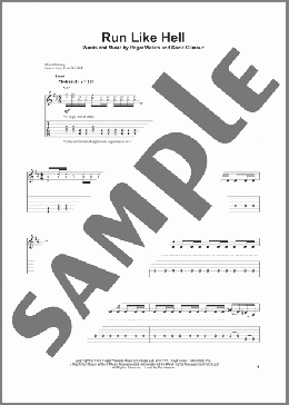 Run Like Hell(Pink Floyd) 楽譜 ギタースコア ダウンロード