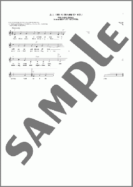 All I Do Is Dream Of You(Debbie Reynolds/Chico Marx/Gene Raymond) 楽譜 その他 ダウンロード