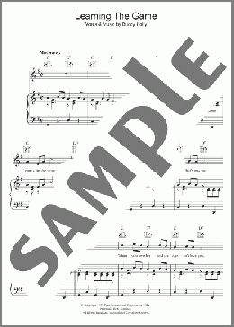Learning The Game(Buddy Holly) 楽譜 ピアノ & ボーカル & ギター ダウンロード