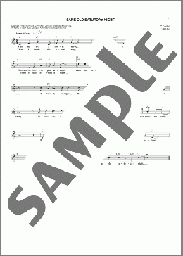 Same Old Saturday Night(Frank Reardon) 楽譜 その他 ダウンロード