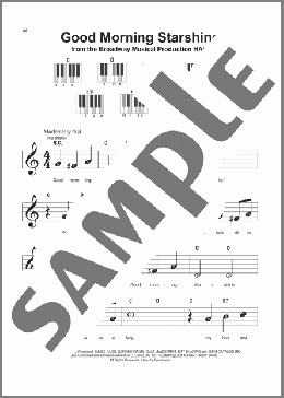 Good Morning Starshine(James Rado) 楽譜 ピアノ（ソロ） ダウンロード
