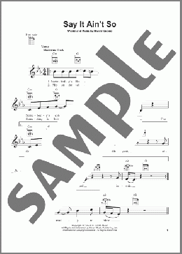 Say It Ain't So(Weezer) 楽譜 ウクレレ（弾き語り） ダウンロード