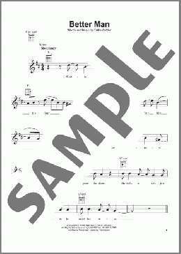 Better Man(Pearl Jam) 楽譜 ウクレレ（弾き語り） ダウンロード