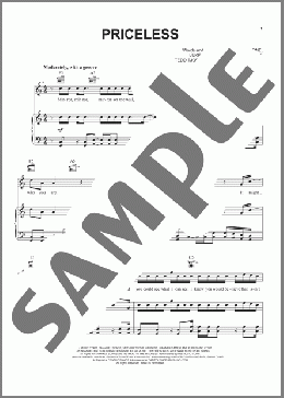 Priceless(Benjamin Backus) 楽譜 ピアノ & ボーカル & ギター ダウンロード