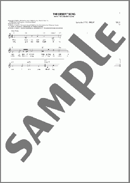 The Desert Song(Oscar Hammerstein II) 楽譜 その他 ダウンロード