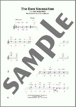 The Bare Necessities (from The Jungle Book)(Terry Gilkyson) 楽譜 ハーモニカ ダウンロード
