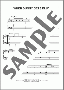 When Sunny Gets Blue(Jack Segal) 楽譜 ピアノ（ソロ） ダウンロード