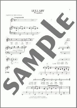 Lullaby (Cradle Song)(Johannes Brahms) 楽譜 ピアノ & ボーカル ダウンロード