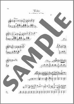 Waltz, Op. 39, No. 8(Pyotr Il'yich Tchaikovsky) 楽譜 ピアノ（ソロ） ダウンロード