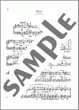 Waltz In A Major, Op. 54, No. 1(Antonin Dvorak) 楽譜 ピアノ（ソロ） ダウンロード